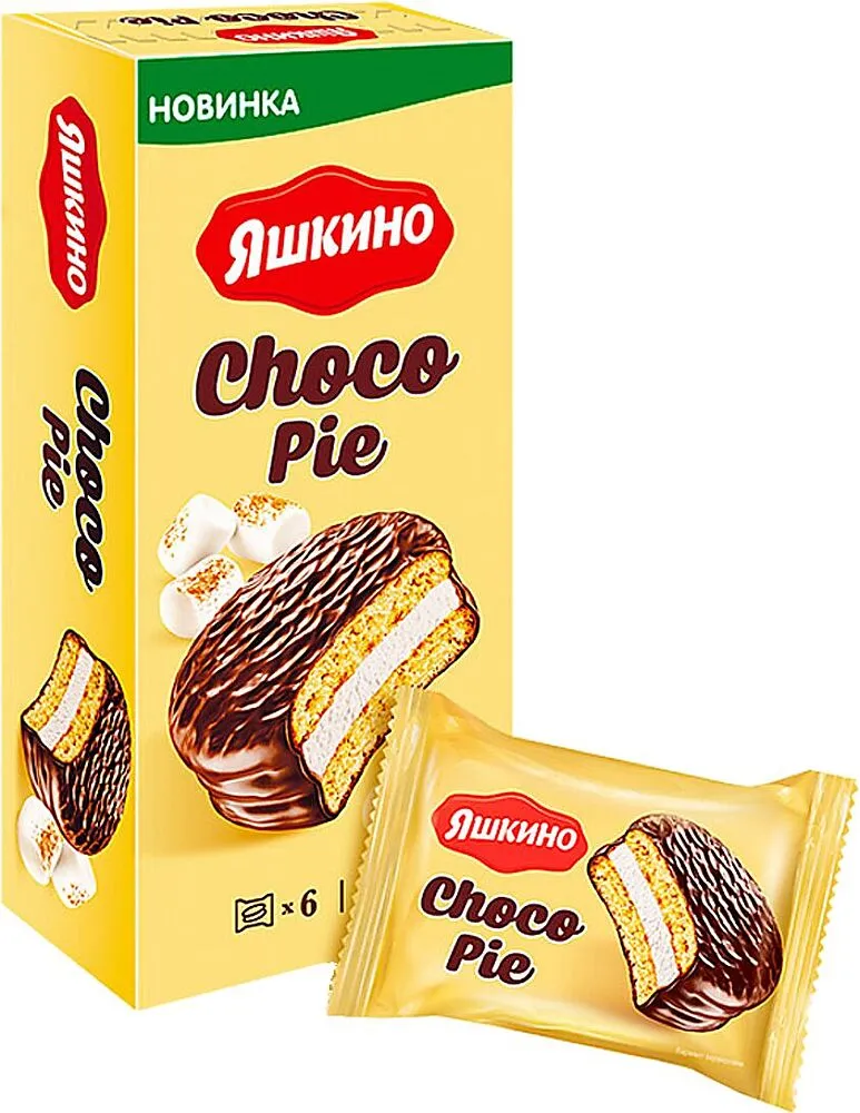 Թխվածքաբլիթ շոկոլադապատ «Яшкино Choco Pie» 180գ