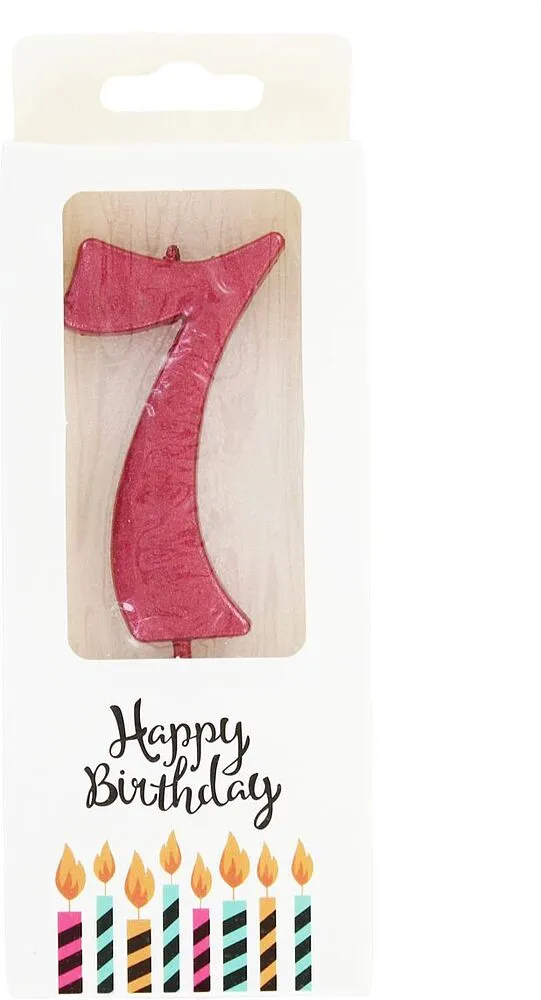 Մոմ ծննդյան «Happy Birthday» N7
