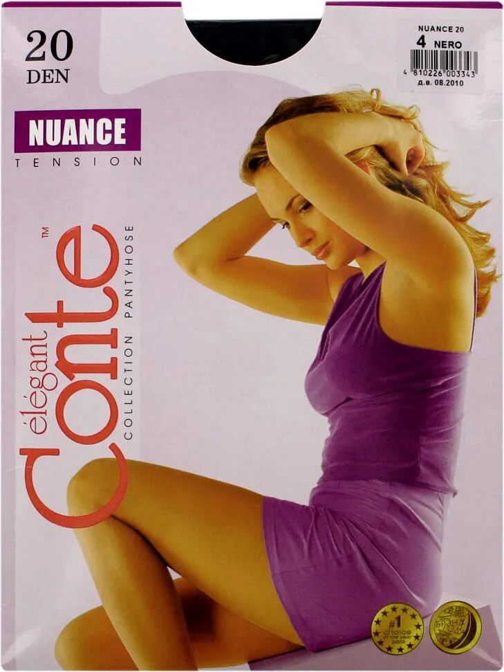 Զուգագուլպա սև «Conte Elegant Nuance 20 Den N4»