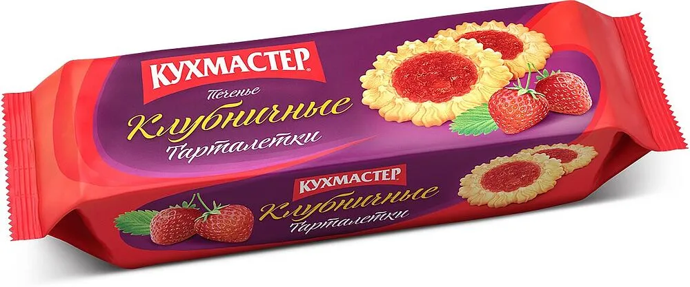 Թխվածքաբլիթ կարագով, ելակի միջուկով «Кухмастер» 240գ
