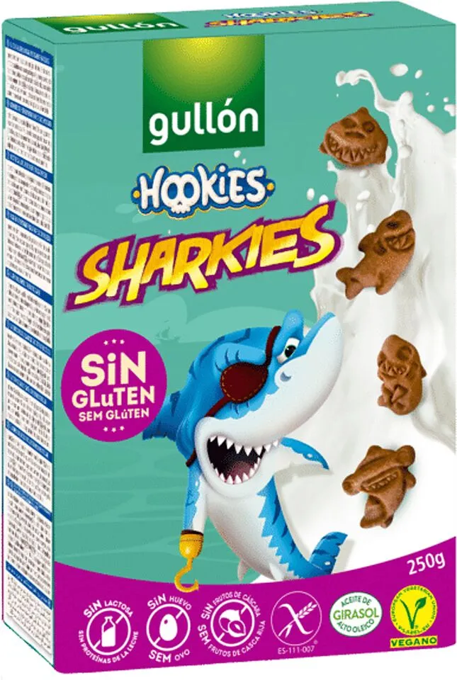 Թխվածքաբլիթ շոկոլադե առանց գլյուտենի «Gullon Dibus Sharkies» 250գ
