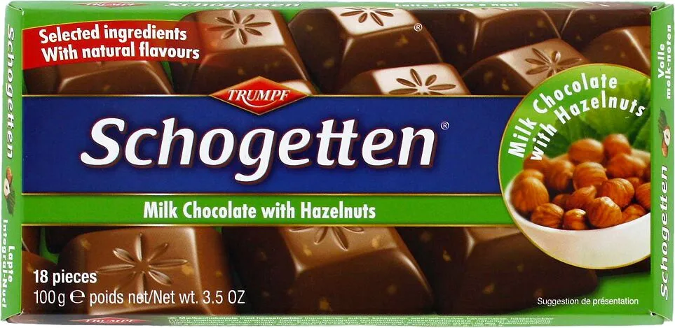 Շոկոլադե սալիկ պնդուկով «Schogetten» 100գ