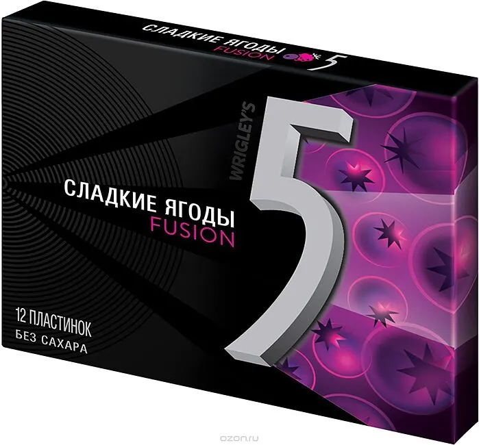Մաստակ հատապտղային «Wrigley's 5 New Fusion» 31.2գ