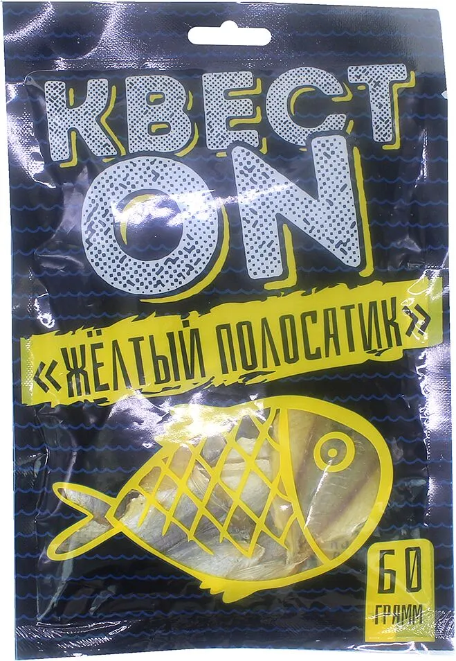 Դեղին գծավոր ձուկ չորացրած «Кvest On» 60գ
