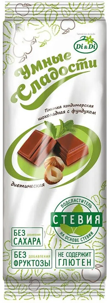 Շոկոլադե սալիկ ստեվիայով «Di&Di Умные сладости» 90գ