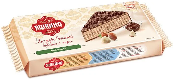 Վաֆլե տորթ ընկուզային «Яшкино» 250գ