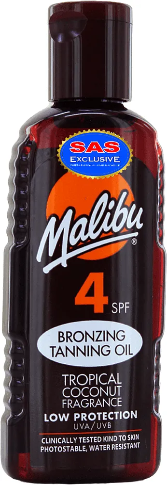 Արևայրուքի յուղ-սփրեյ «Malibu Bronzing Tanning Oil 4 SPF» 100մլ