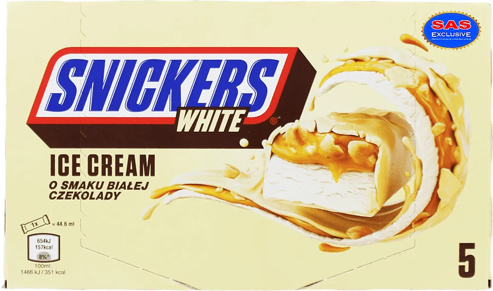 Պաղպաղակ գետնանուշով և կարամելով «Snickers» 5*40.8գ