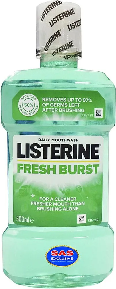 Բերանի խոռոչի ողողման հեղուկ «Listerine Fresh Burst» 500մլ