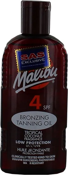 Արևայրուքի յուղ «Malibu Bronzing Tanning Oil 4SPF» 200մլ