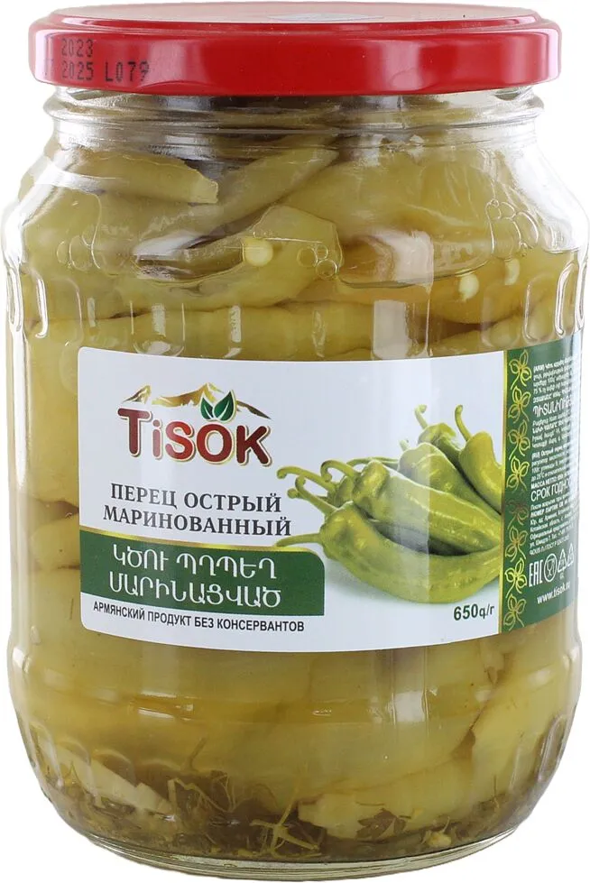 Մարինացված կծու պղպեղ «Tisok» 650գ