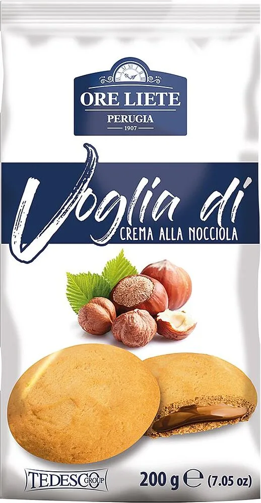 Թխվածքաբլիթ պնդուկի կրեմով «Ore Liete Perugia» 200գ