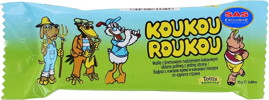 Վաֆլի կակաոյի կրեմով «Tottis Koukou Roukou» 25գ