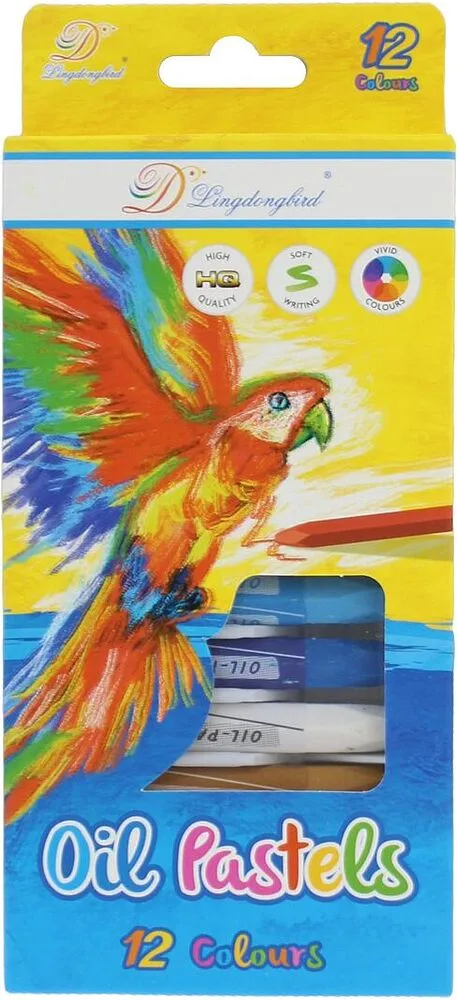 Յուղամատիտներ գունավոր «Lingdongbird» 12 հատ

