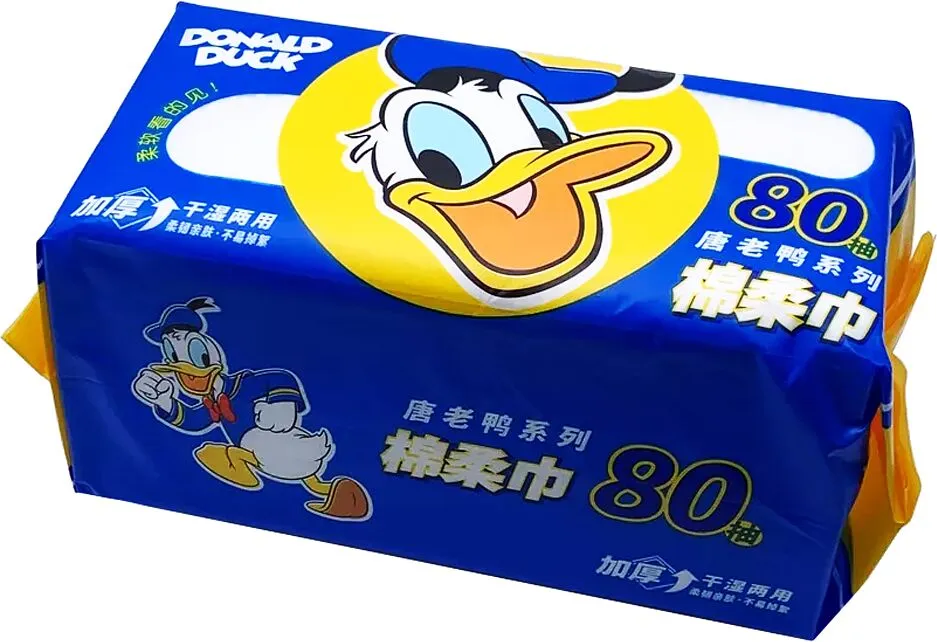 Անձեռոցիկ բամբակե «Disney Donald Duck» 80 հատ