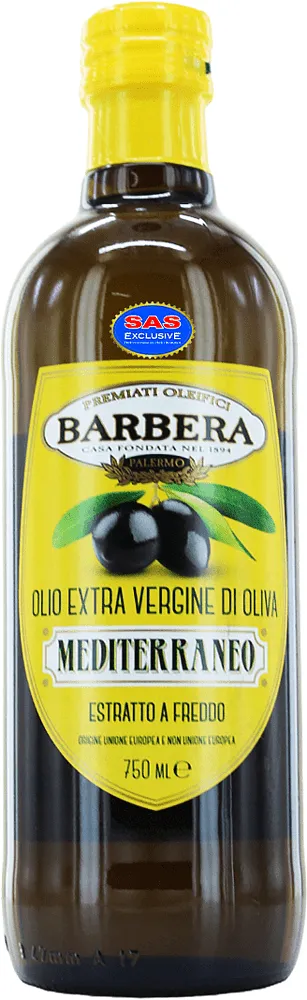Ձեթ ձիթապտղի «Barbera Mediterraneo Extra Virgin» 750մլ