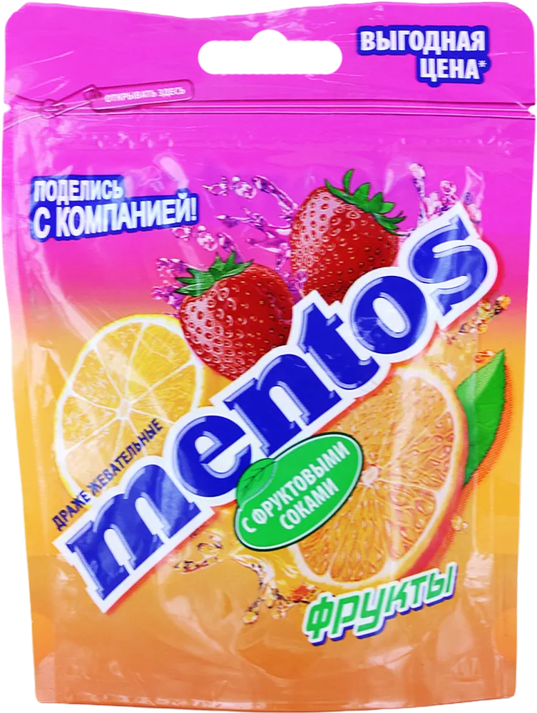 Դրաժե մրգային «Mentos» 95գ
