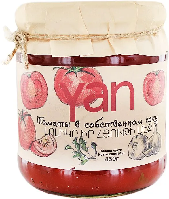 Լոլիկ սեփական հյութի մեջ «Yan» 450գ