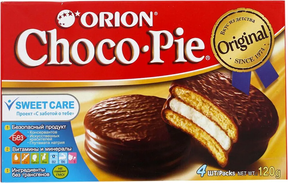 Թխվածքաբլիթ շոկոլադապատ «Choco Pie» 120գ