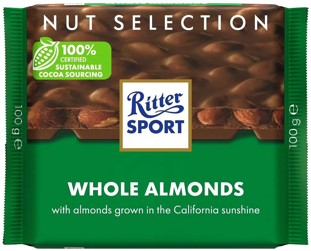 Շոկոլադե սալիկ նուշով «Ritter Sport» 100գ