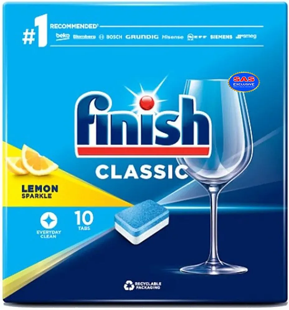 Սպասք լվացող մեքենայի պատիճներ «Finish Classic Lemon» 10 հատ