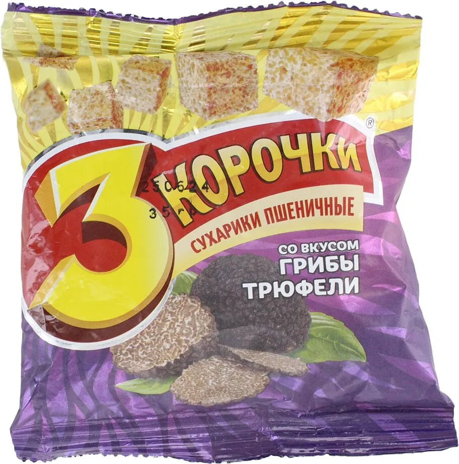 Չորահաց սնկի համով «3 Корочки» 35գ