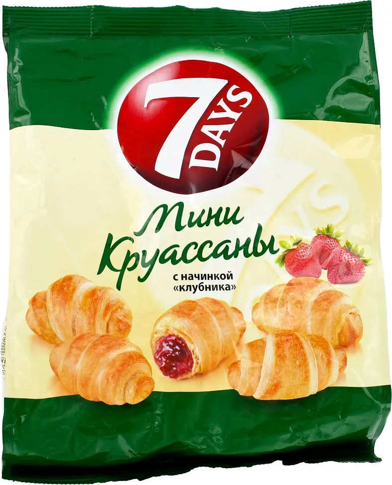 Կրուասան մինի ելակի միջուկով «7 Days» 200գ 