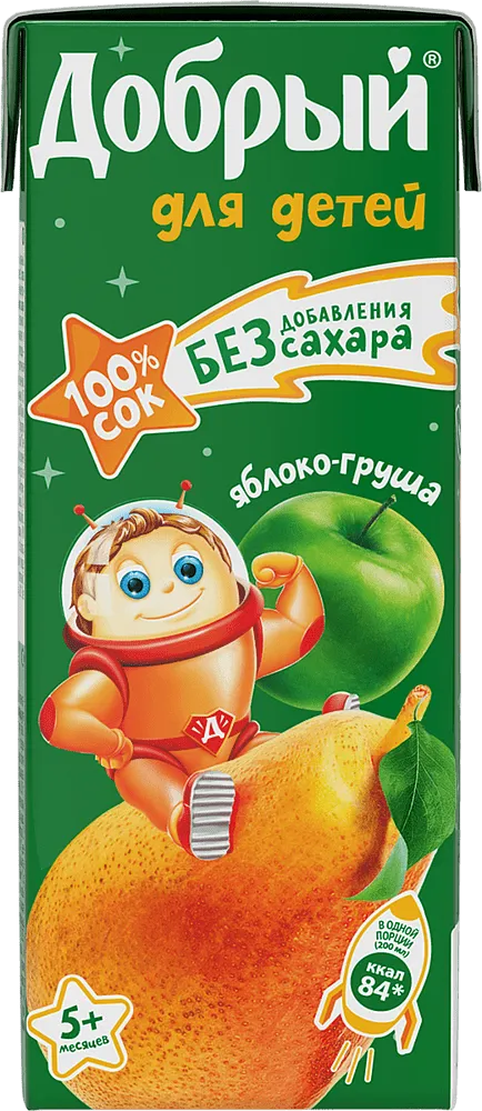 Հյութ խնձորի և տանձի «Добрый» 200մլ 