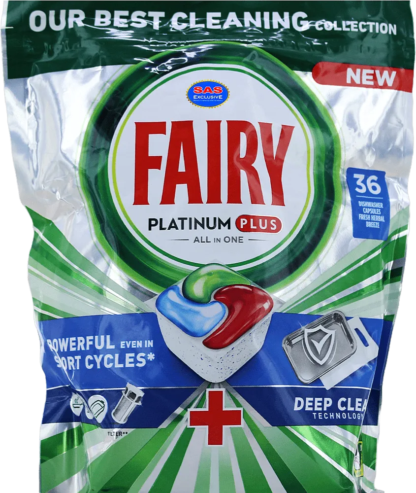 Սպասք լվացող մեքենայի պատիճներ «Fairy Platinum Plus Deep Clean» 36 հատ