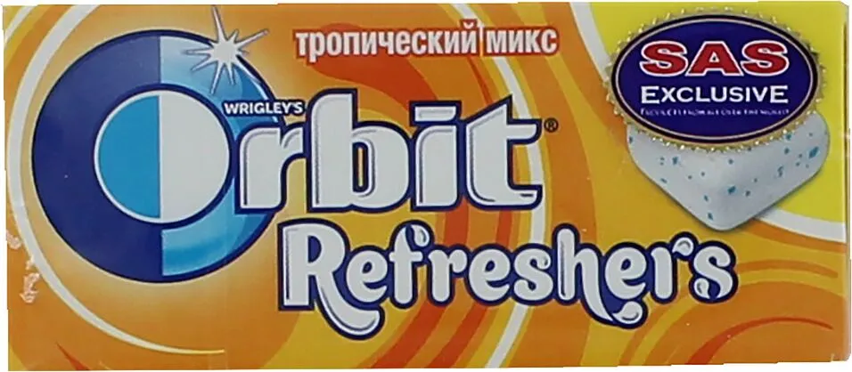Մաստակ արևադարձային մրգերի «Orbit Refresher» 16գ