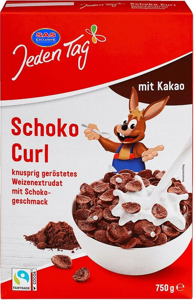 Պատրաստի նախաճաշ «Jeden Tag Schoko Curl» 750գ