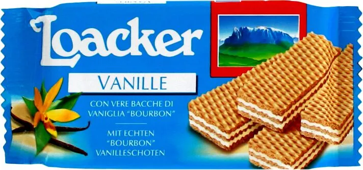 Վաֆլի՝ վանիլային միջուկով «Loacker Vanille» 45գ