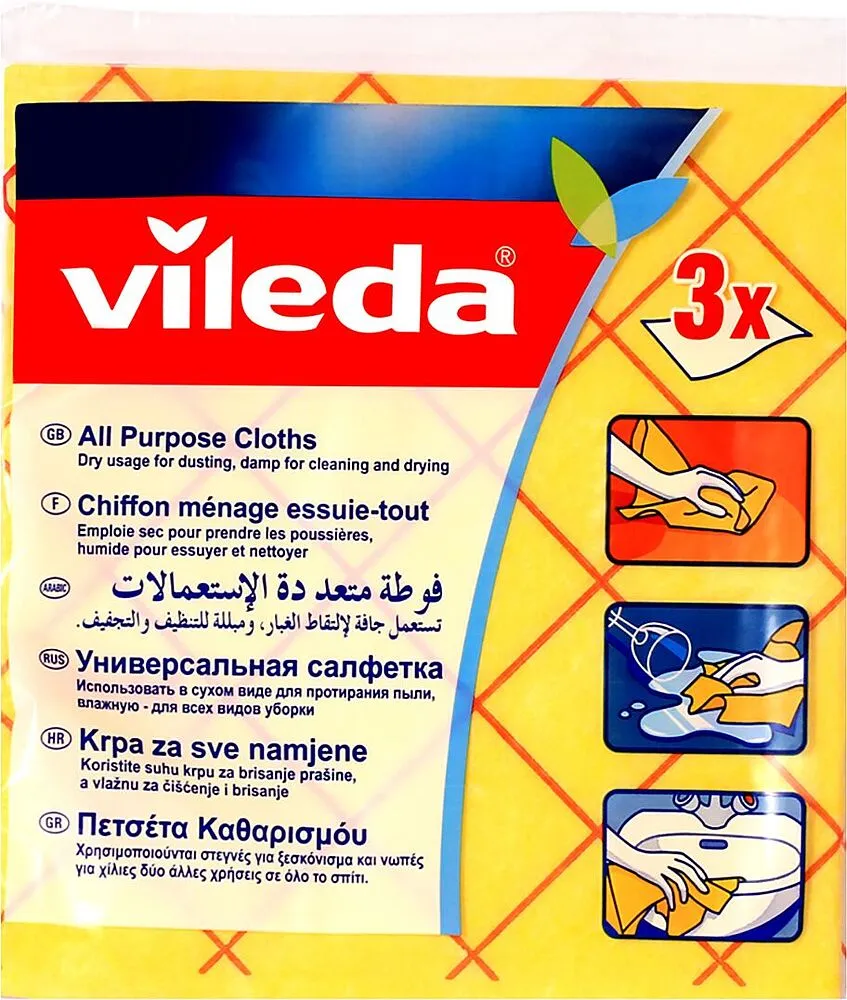 Անձեռոցիկ ունիվերսալ «Vileda» 3հատ