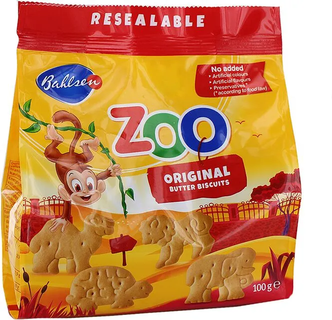 Թխվածքաբլիթ սերուցքային «Leibniz Zoo» 100գ