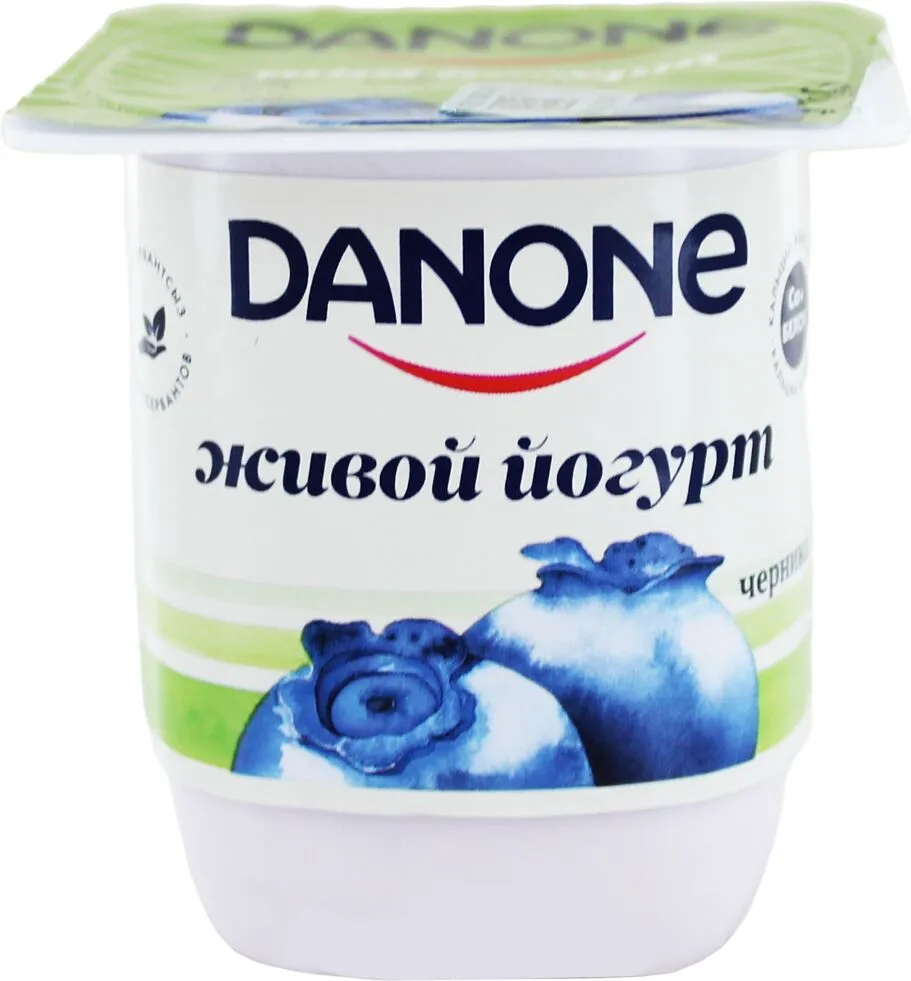 Յոգուրտ հապալասով «Danone» 120гգ, յուղայնությունը` 2.5%