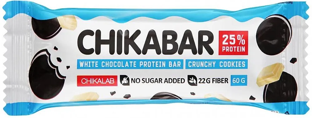 Սպիտակուցային բատոն «Chikalab Chikabar Crunchy Cookies» 60գ
