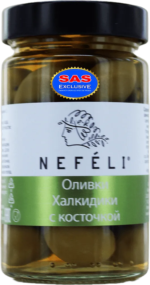 Ձիթապտուղ կանաչ կորիզով «Nefeli» 300գ