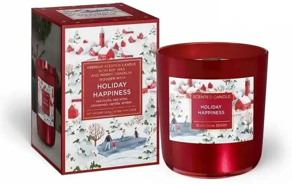 Մոմ անուշաբույր «Aura Holiday Happiness» 150գ