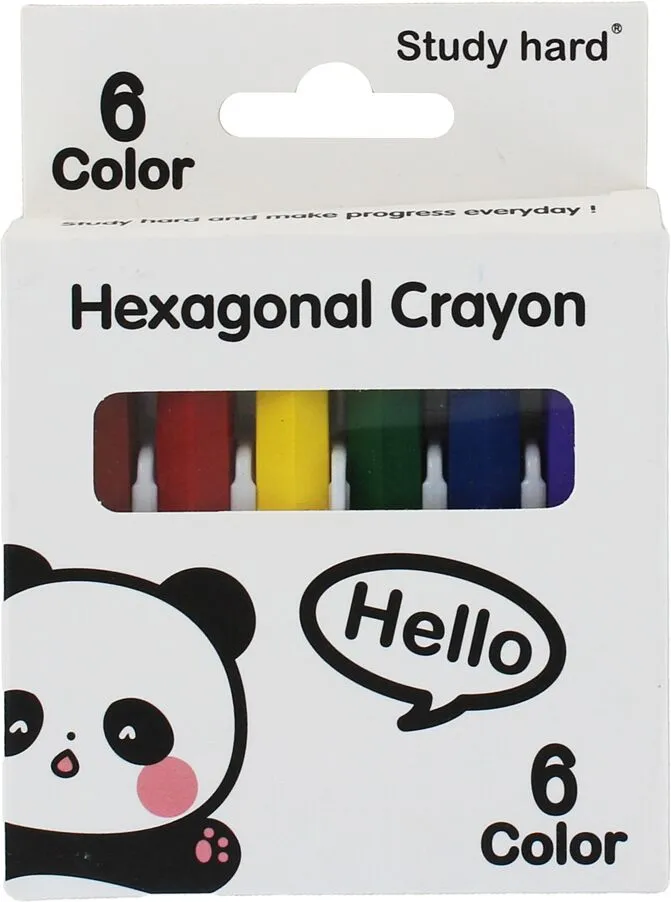 Յուղամատիտներ գունավոր «Hexagonal Crayon» 6 հատ