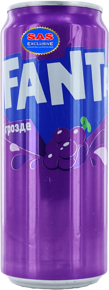 Զովացուցիչ գազավորված ըմպելիք խաղողի «Fanta» 0.33լ