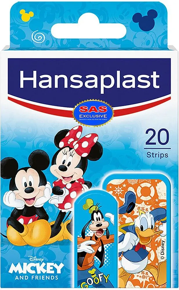 Կպչուն ժապավեն մանկական «Handsaplast Mickey» 20 հատ
