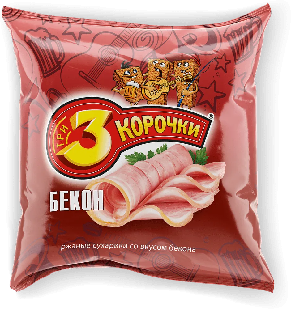 Չորահաց խոզապուխտի «3 Корочки» 80գ