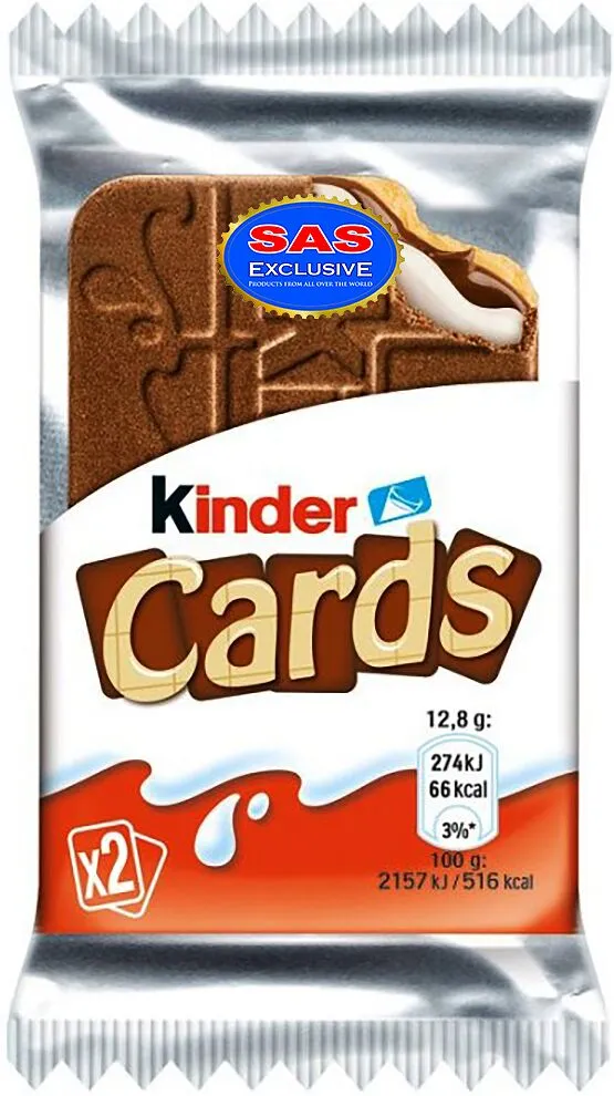 Վաֆլի-թխվածքաբլիթ «Kinder Cards» 25.6գ