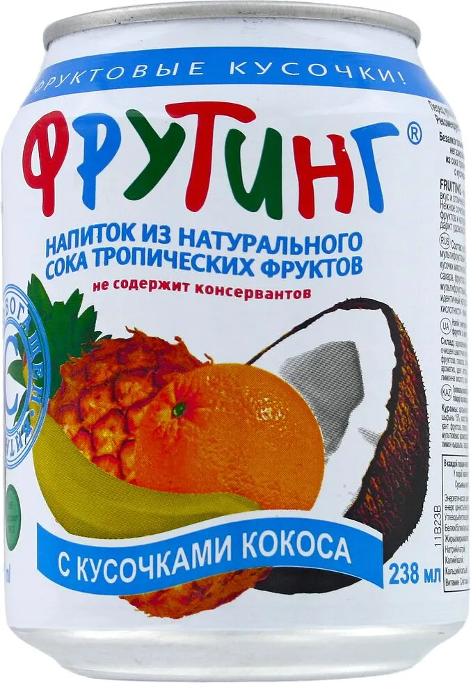 Հյութ արևադարձային մրգերի «Fruiting» 238մլ 