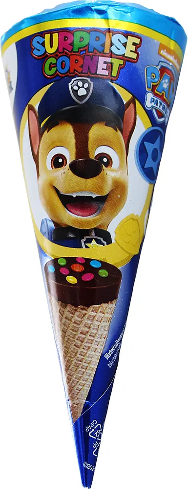 Վաֆլի ընկուզային կրեմով և դրաժեով «Paw Patrol Surprise Cornet» 25գ