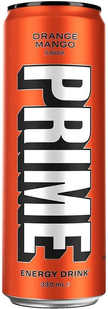 Էներգետիկ գազավորված ըմպելիք «Prime Orange Mango Zero» 0.33լ