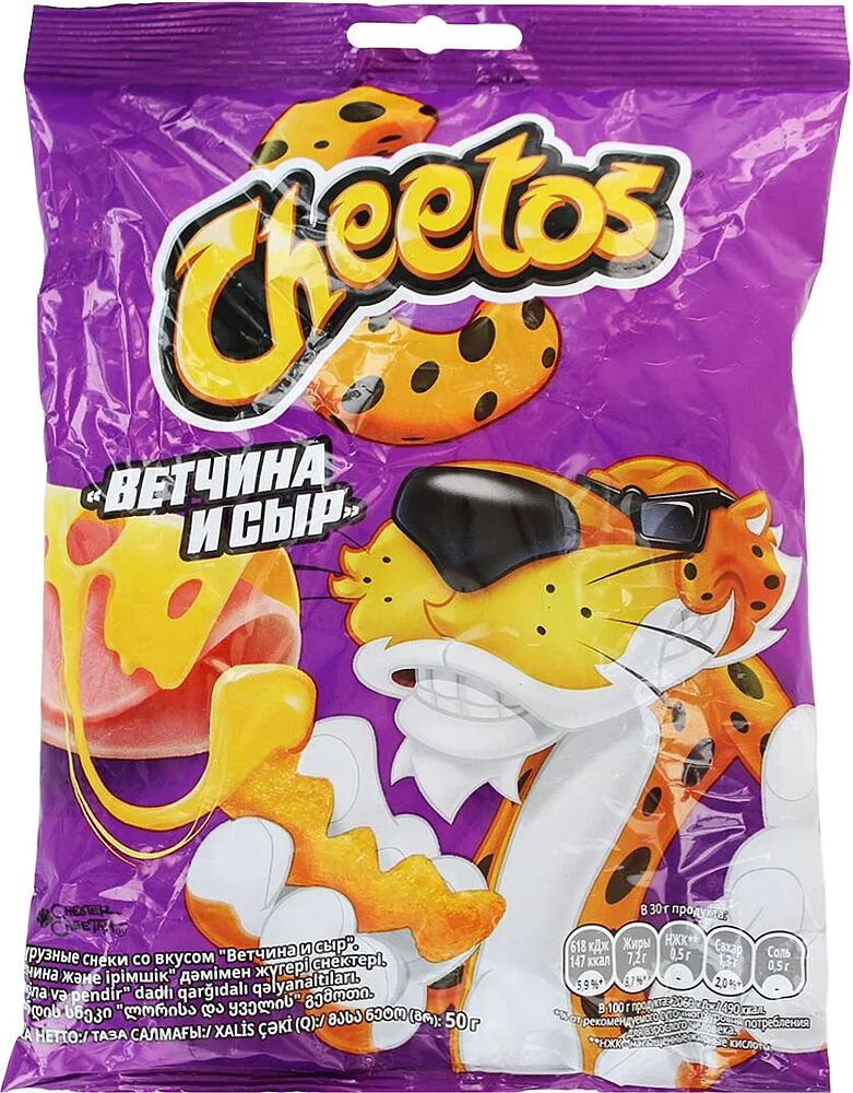 Եգիպտացորենի սնեքեր խոզապուխտի և պանրի «Cheetos» 50գ