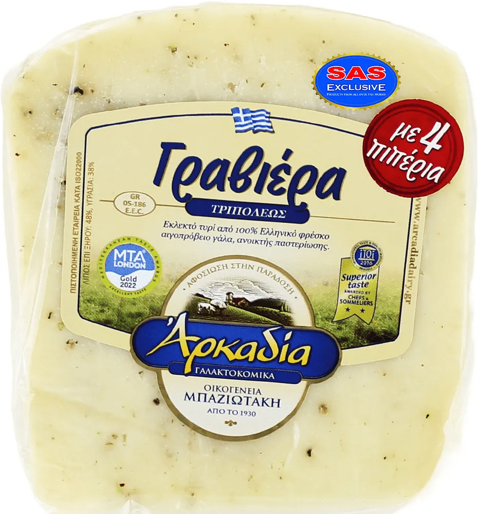 Պանիր պղպեղով «Arkadia Graviera» 300գ

