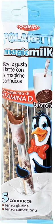 Ձողիկներ շոկոլադով «Dolfin Polaretti Magic Milk» 5հատ