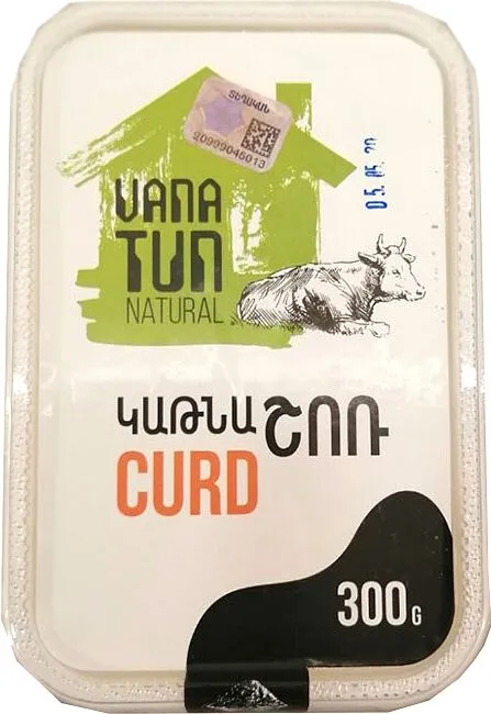 Կաթնաշոռ «Վանատուն» 300գ, յուղայնությունը՝ 15%: